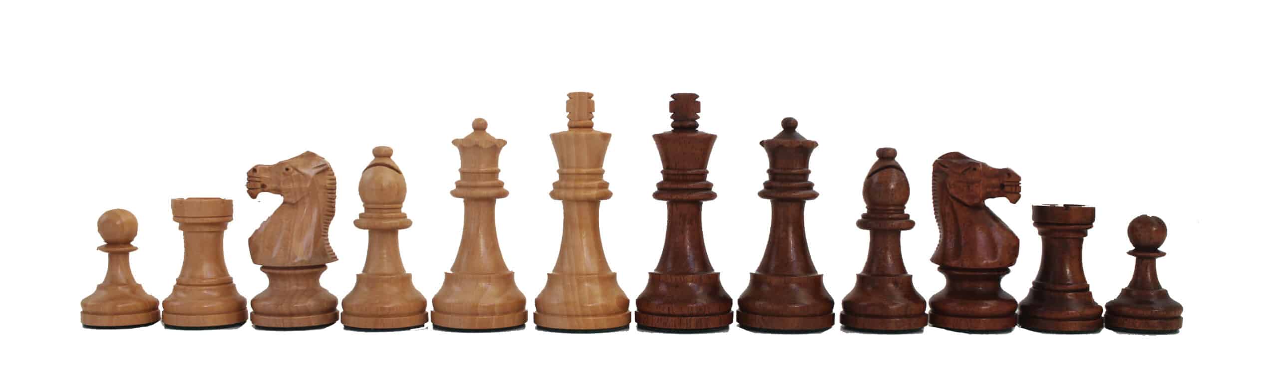 Classic VII Schachbrett und Schachspiel aus goldenem Rosenholz – Bild 4