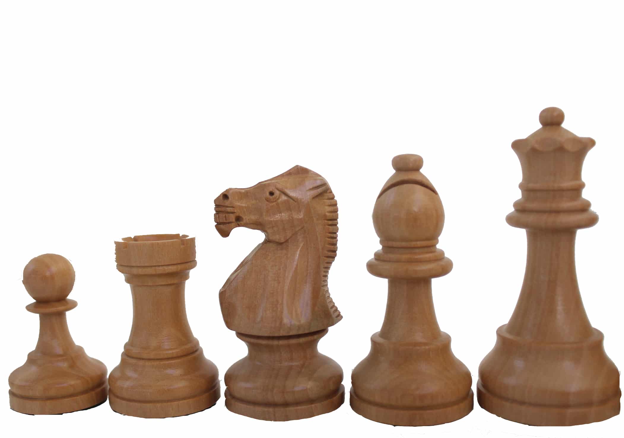 Classic VII Schachbrett und Schachspiel aus goldenem Rosenholz – Bild 5