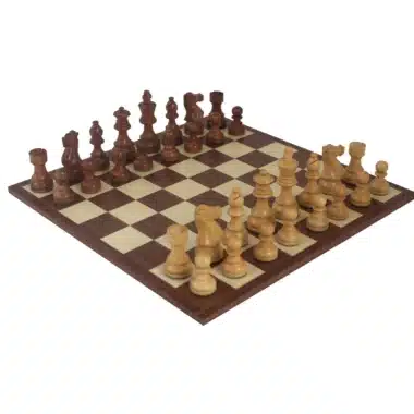 Classic VII Schachbrett und Schachspiel aus goldenem Rosenholz