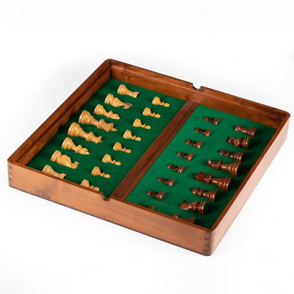 Reise-Magnetisches Schachset mit Holz-Aufbewahrungsfach – Bild 6