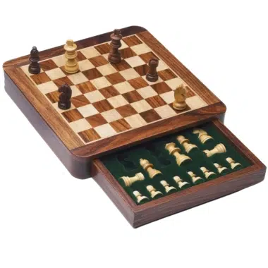 Ensemble Magnétique de Voyage avec Tiroir de Rangement en Bois