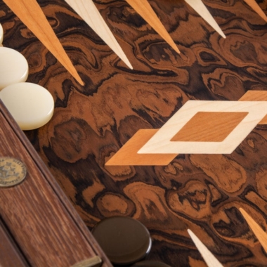 Backgammon en Racine de Noyer de Californie