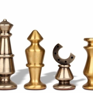 Schachspiel aus massivem Messing Modern