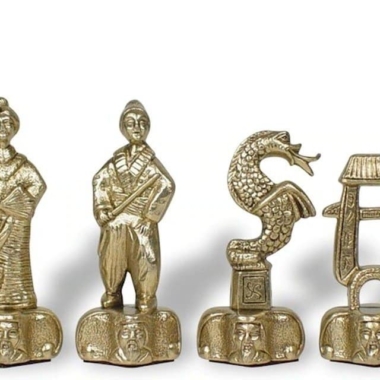 Alternative view of Schachspiel aus Metall Samurai