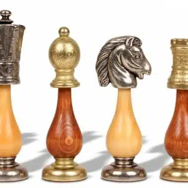 Schachspiel Arabic Style aus Metall und Holz