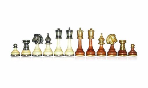 Schachspiel "Large Persian" aus Holz und massivem Messing