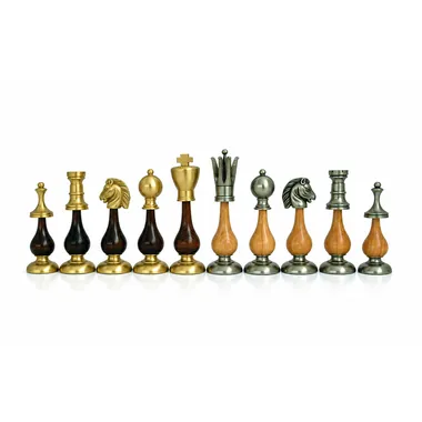 Schachspiel "Giant Oriental Haut de Gamme" aus Holz und massivem Messing