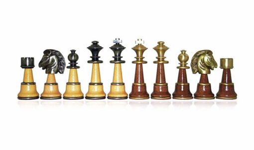 Schachspiel "Staunton XL" aus Holz und massivem Messing