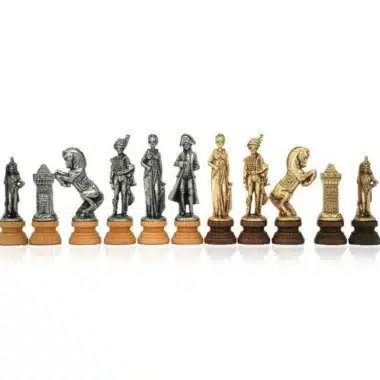 Schachspiel "Napoleon" aus Holz und Metall