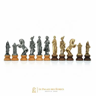 Schachspiel "Napoleon" aus Holz und Metall