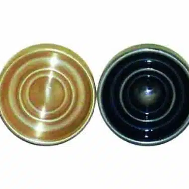 Damespiel aus satiniertem Metall