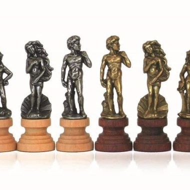 Schachspiel Florentine aus Holz und Metall