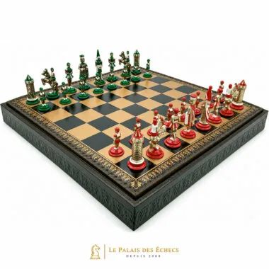 Camelot König Artus IX Set komplett mit Kunstleder-Schachbrett und Box