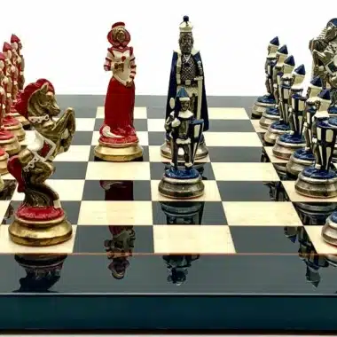 Alternative view of Mary Stuart IV Schachbrett in & Schachspiel aus Metall handbemalt