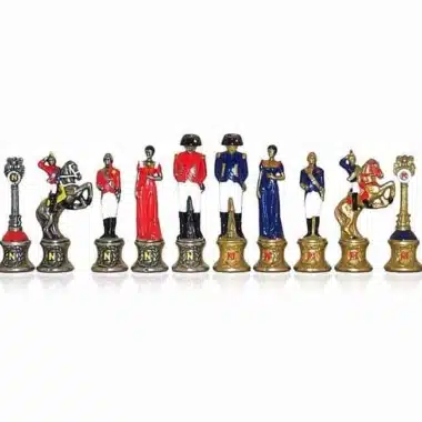 Handbemaltes Schachspiel "Napoleon" aus Metall