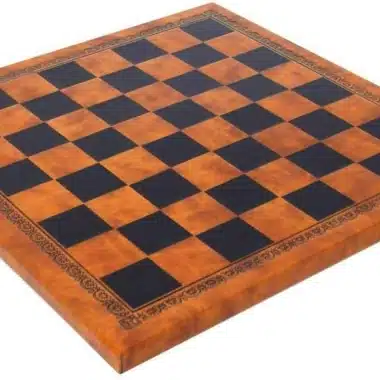 Schachbrett aus Kunstleder Braun