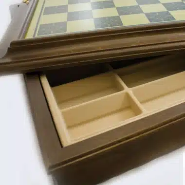 Alternative view of Schachbrett aus Holz und Messing-Effekt mit Aufbewahrungsfach