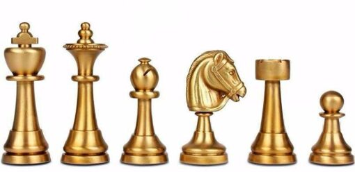 Schachspiel "Staunton" aus massivem Messing
