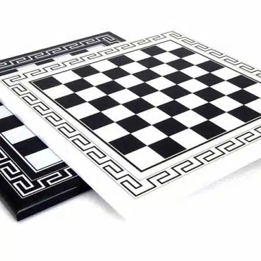 Set Römisches Empire III Griechisches Schachbrett aus massivem Holz & Schachspiel aus massivem Metall – Bild 9