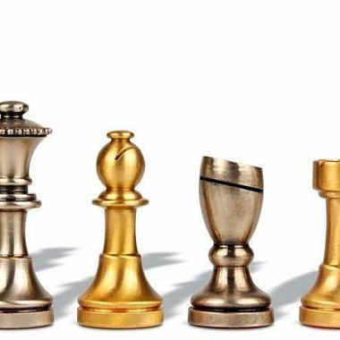 Schachspiel "Staunton Contemporary" aus Messing