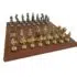 Mary Stuart XI Set Schachbrett aus echtem Leder und Schachfiguren aus Metall