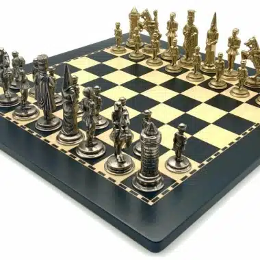 Camelot König Artus XI Set Holzschachbrett und Metallfiguren