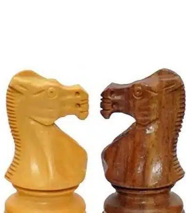 Schachspiel-Set aus Akazienholz mit echtem Leder-Schachbrett – Bild 5