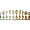 Schachspiel aus massivem Messing mit Gold- und Silberbeschichtung "Orientalische Breite".