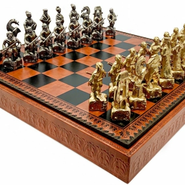 Alternative view of Samurai III Schachset mit Aufbewahrungsbox und Schachspiel aus Metall