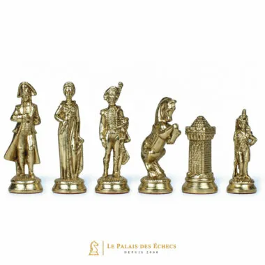 Schachspiel aus Metall Grand Napoléon, Serie goldener Figuren
