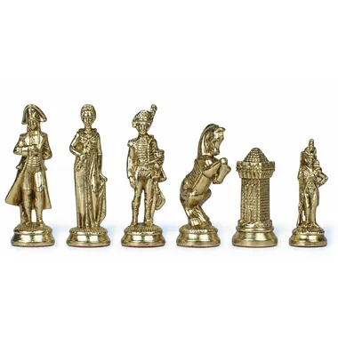Schachspiel aus Metall Grand Napoléon, Serie goldener Figuren