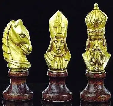 Schachspiel "Moncada" aus Holz und Metall