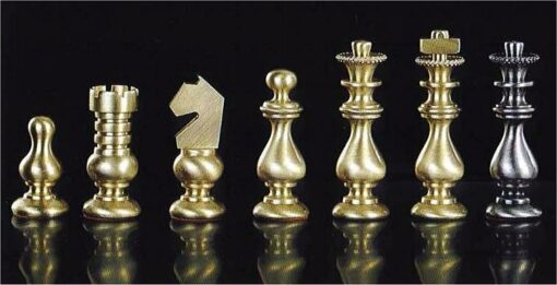 Messing Schachspiel "Little French"