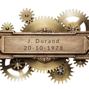 Personalisierte Gravur auf Stahlplatte