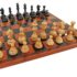 Schachspiel Set Anfänger III aus Holz und Schachbrett aus Kunstleder