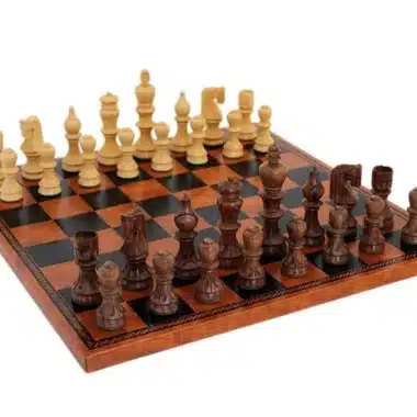 Ritz Schachspielset aus Holz und Schachbrett aus Kunstleder