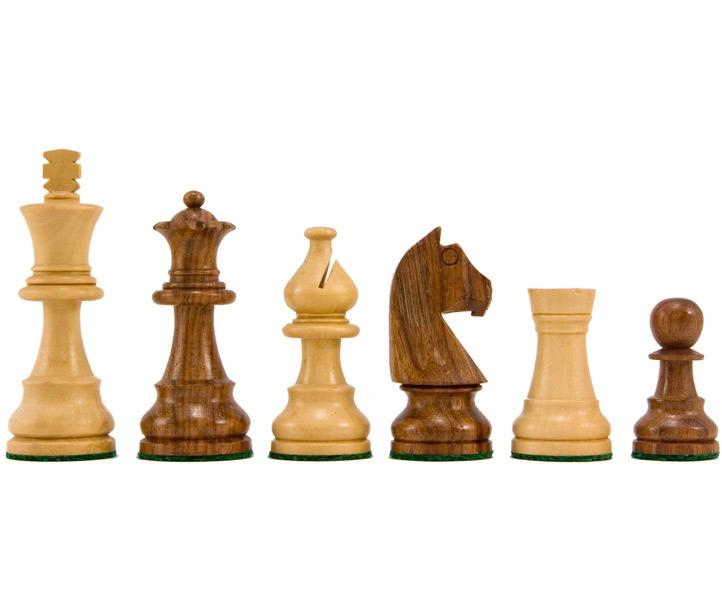 Schachspiel Little Classic aus goldenem Rosenholz