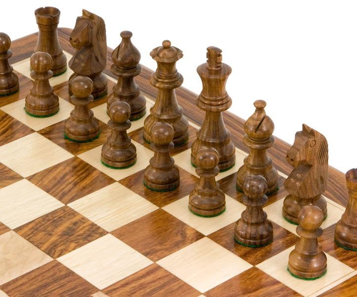 Schachspiel Little Classic aus goldenem Rosenholz – Bild 3