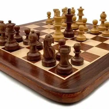 Alternative view of Set Classic XII Schachbrett aus Gold-Rosenholz und Schachspiel aus Gold-Rosenholz