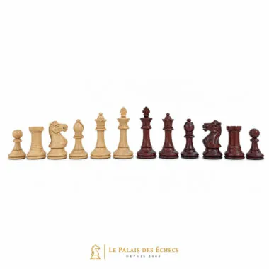 Schachfiguren Staunton Professional aus Palisanderwurzelholz, Könige und Läufer aufgereiht