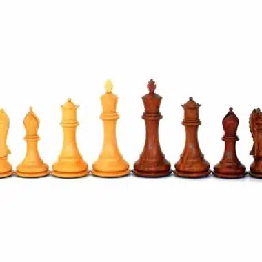 Supreme Classic Schachbrett-Set aus Goldrosenholz und Ahorn & Schachspiel aus Goldrosenholz – Bild 2