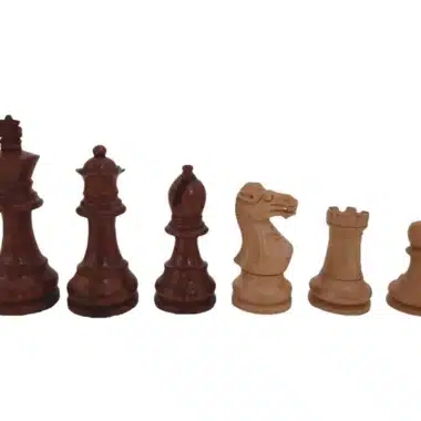Schachfiguren Staunton Printemps aus Akazienholz, Gesamtansicht beider Seiten