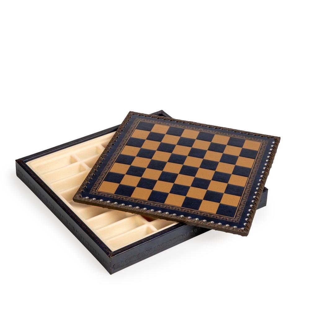 Konföderiertenkrieg Schachbrettset aus Kunstleder & Handbemaltes Schachspiel aus Harz – Bild 13