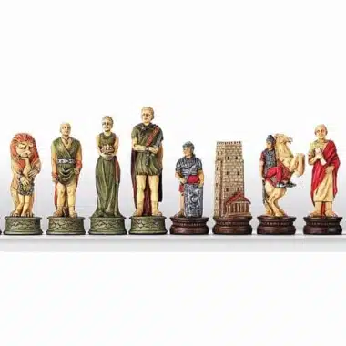 Schachspiel aus Kunstharz "Römer vs. Gladiatoren".