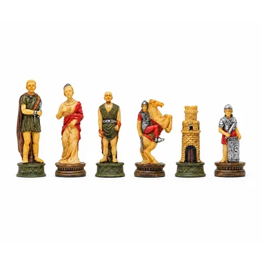 Schachspiel aus Kunstharz "Römer vs. Gladiatoren".