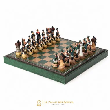 Napoleon Russlandfeldzug IV Set, Winkelansicht des vollständig aufgestellten Schachbretts