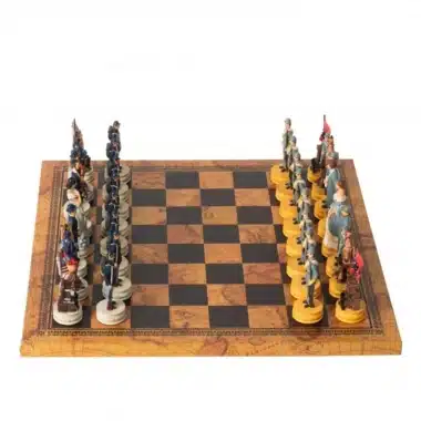 Alternative view of Set Sezessionskrieg II Kunstlederschachbrett Weltkarte und Schachfiguren Sezessionskrieg