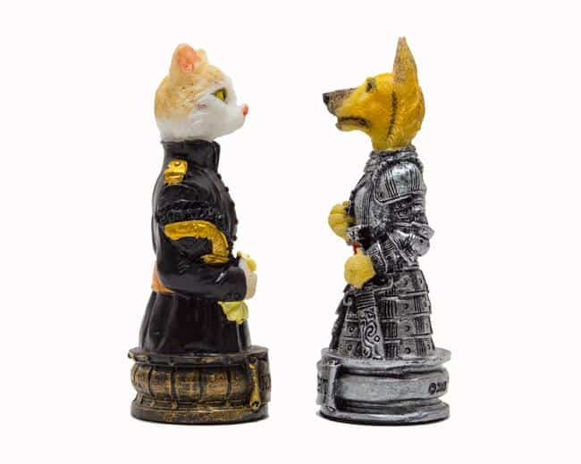Luxus Schachspiel Katzen gegen Hunde von Italfama, 249,00 €