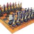 Set "Piraten" Schachbrett aus Kunstleder und Schachspiel aus Harz