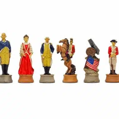 Schachspiel aus Kunstharz "Amerikanischer Unabhängigkeitskrieg".